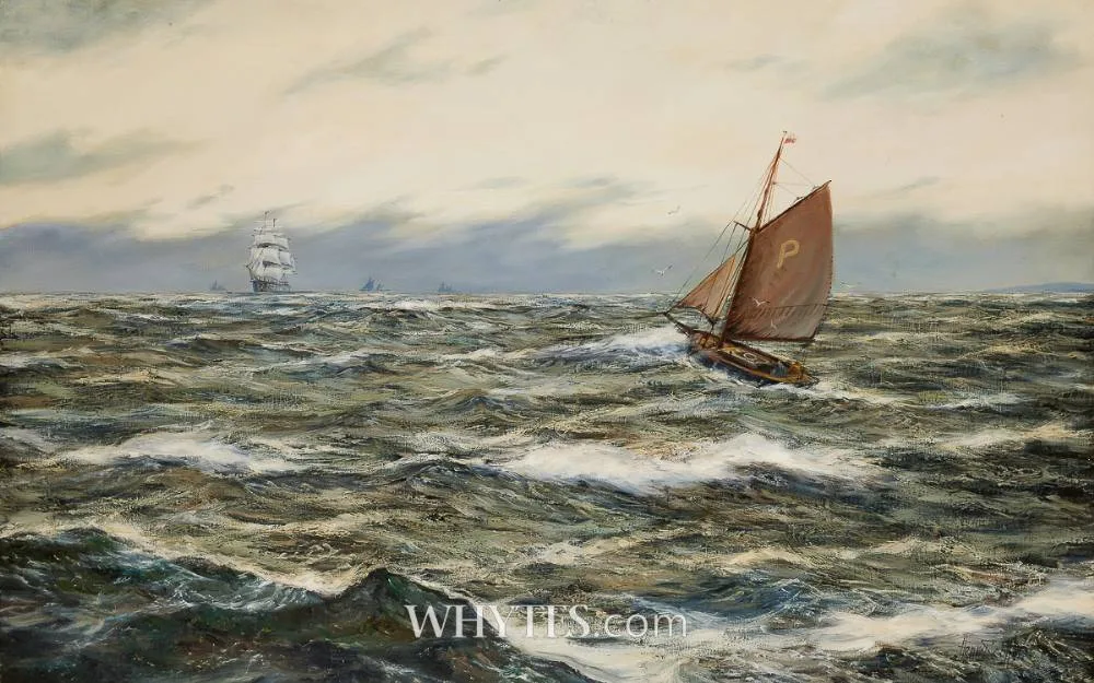 BRISTOL CHANNEL - LONG AGO by Henry Scott, oil on canvas, offered Dec 2025