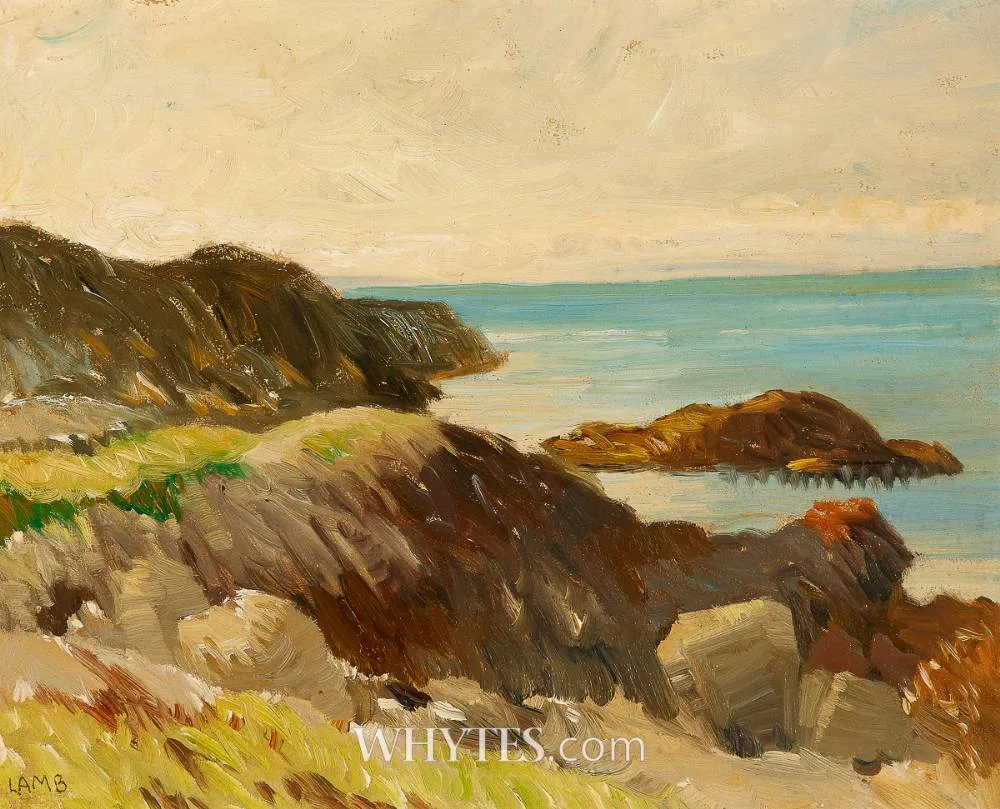 ON THE COAST by Charles Vincent Lamb, oil on board, offered Dec 2025
