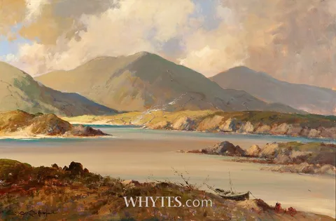 George K. Gillespie, LAKE SCENE, CONNEMARA, oil on canvas