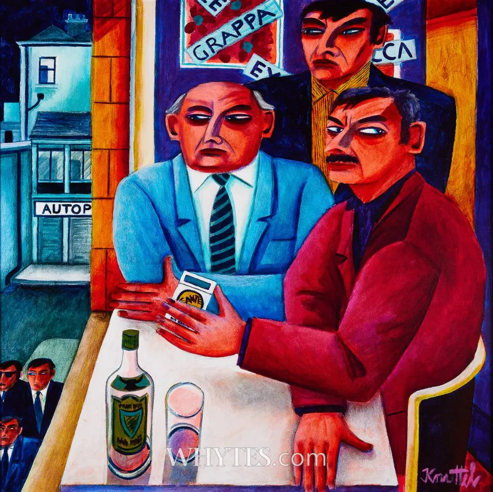 MALTESE BROTHERS by Graham Knuttel, oil on canvas, sold Dec 2025