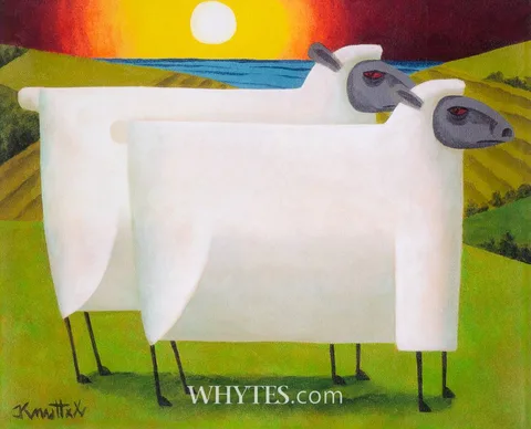 Graham Knuttel, SHEEP, print; (artist's proof)