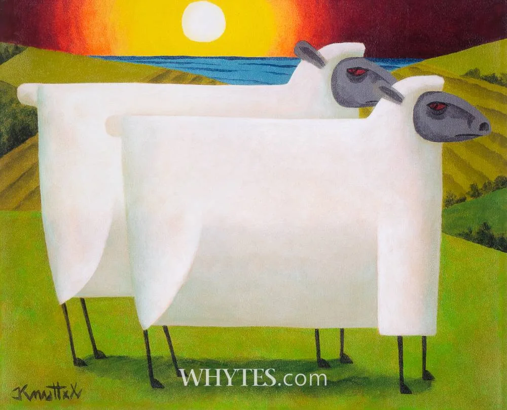 SHEEP by Graham Knuttel, print; (artist's proof), sold Oct 2025