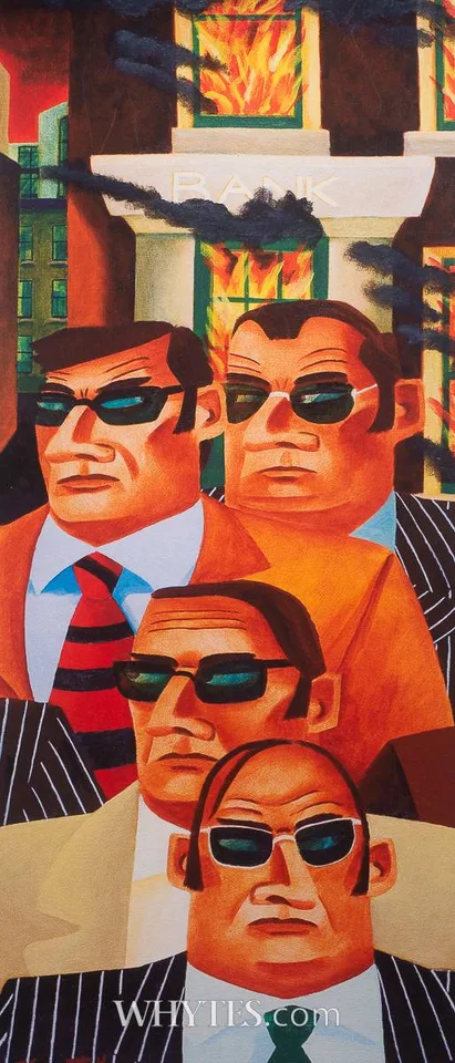 Graham Knuttel, BANK JOB, print; (no. 50 from an edition of 100); (unframed)
