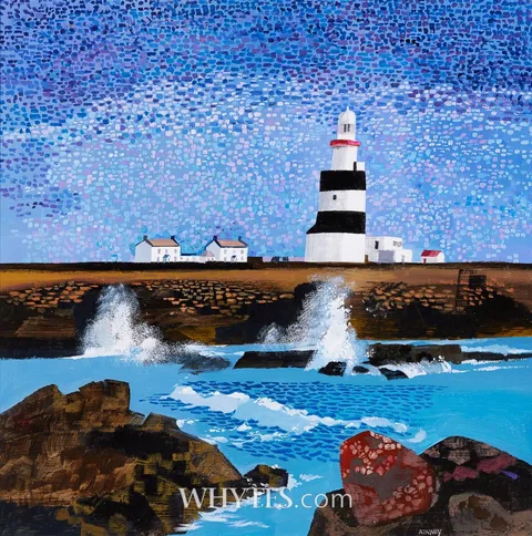 Desmond Kinney, HOOK HEAD LIGHTHOUSE, COUNTY WEXFORD, oil on canvas