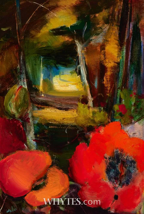 Kenneth Webb, FOREST POPPY, oil on canvas