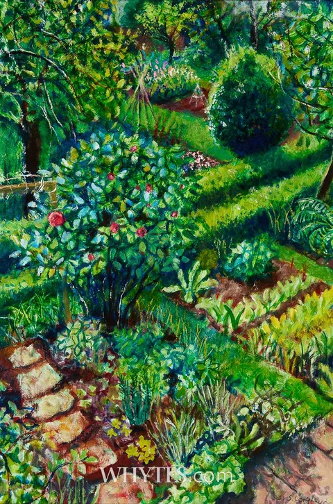 Sarah Longley, ROSEBUSH AND SHADOWS, 2008, oil on board