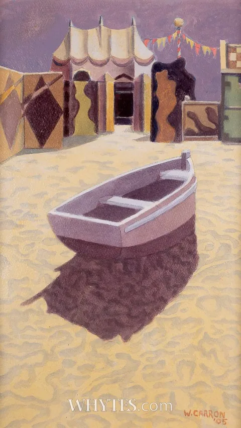 William Carron, BOAT AND CIRCUS TENT, 2005, acrylic on paper
