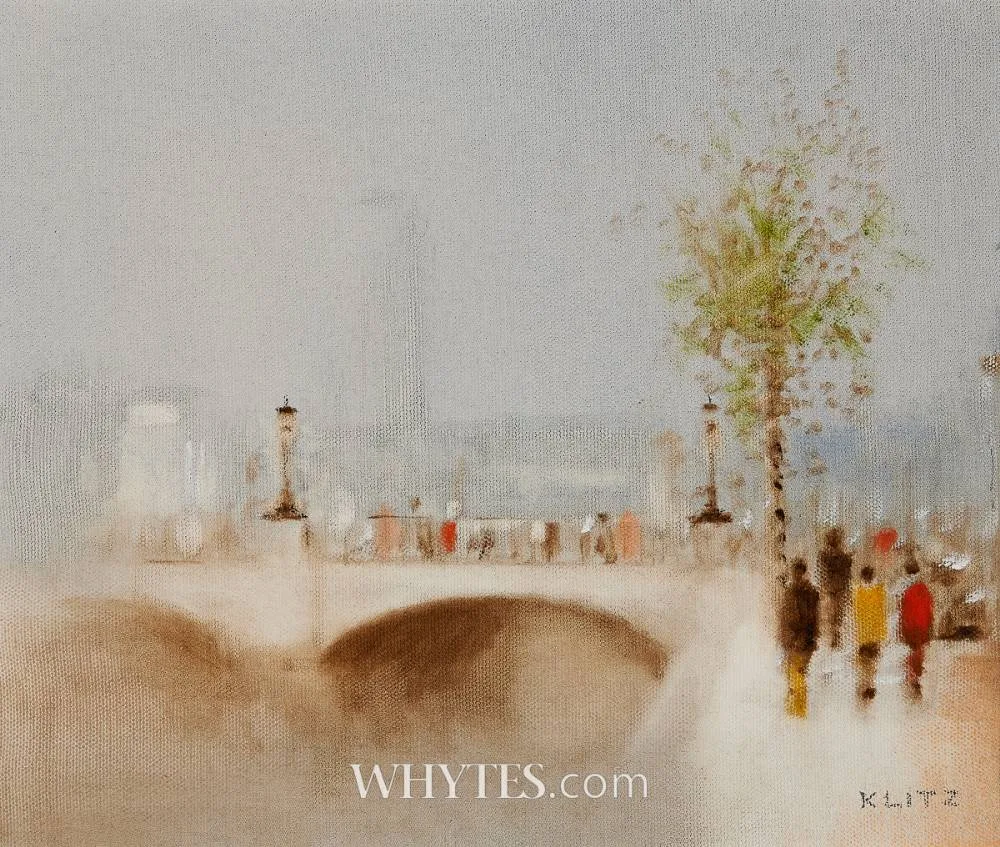 ASTON QUAY, DUBLIN by Anthony Robert Klitz, oil on canvas, sold Oct 2025