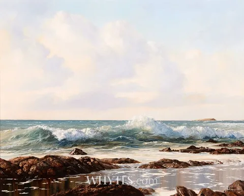 Eileen Meagher, COASTAL SCENE, oil on canvas