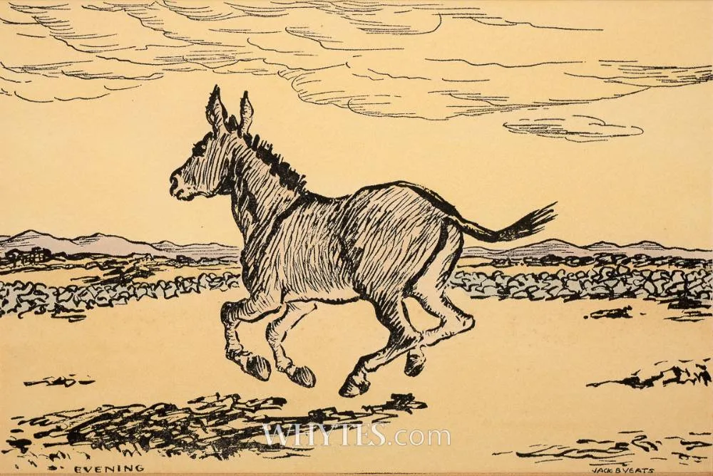 EVENING by Jack Butler Yeats, hand-coloured Cuala Press print, sold Oct 2025
