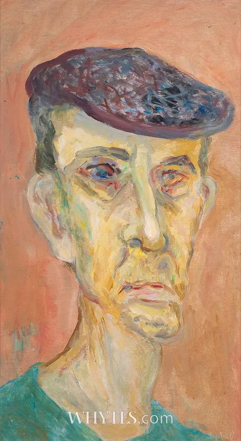 George Campbell, MAN OF ARAN, oil on panel