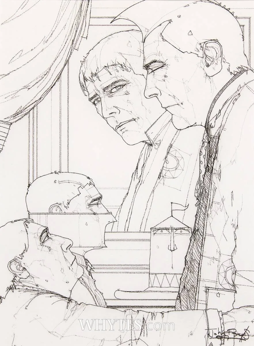 John Boyd, THE THREATENED, pen and ink on paper
