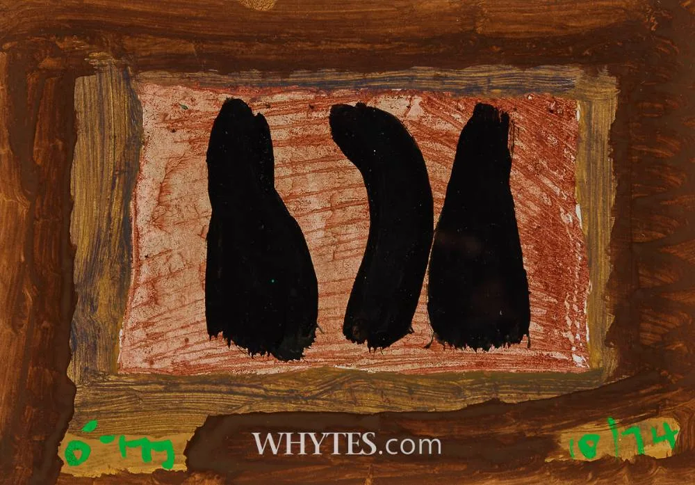 OCTOBER by Tony O'Malley, 1974, gouache, sold Oct 2025