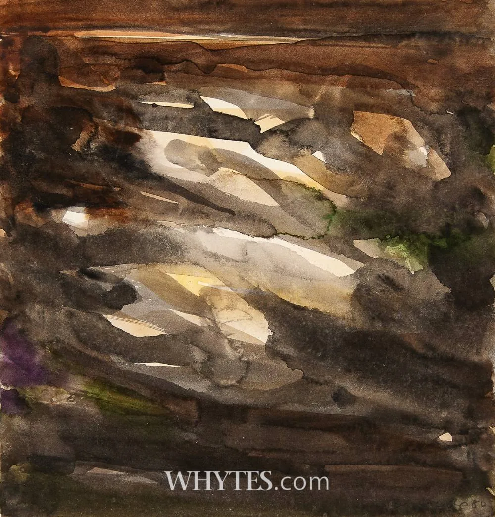 UNTITLED by Barrie Cooke, 1980, watercolour, sold Oct 2025