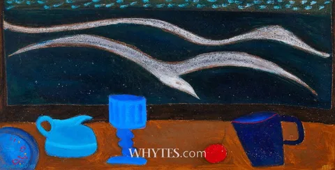 Jane O'Malley, GULL EVENING, 1996, oil and gesso on board