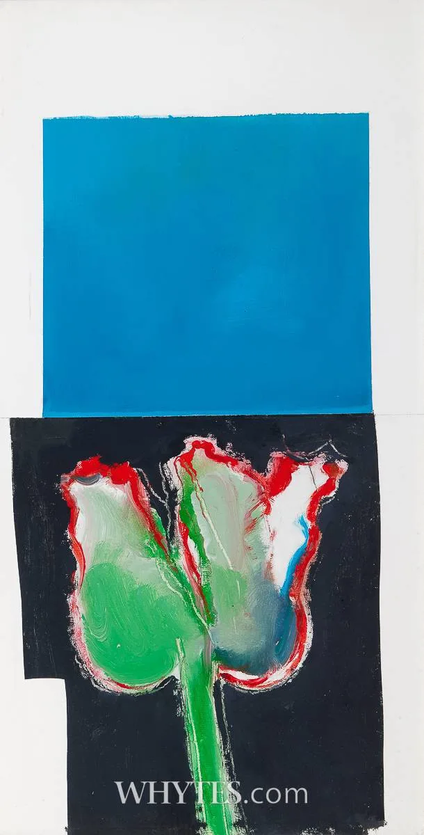 Robert Janz, TULIP SPRING, 1989, mixed media on canvas laid on board