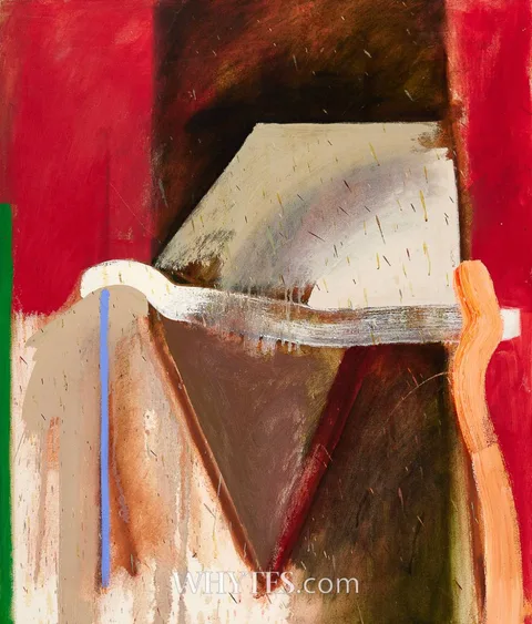 Katherine Boucher Beug, FEEDING TROUGH, 1992, oil on canvas; (unframed)