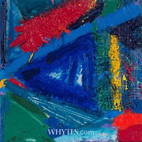 Anthony Frost, SOME KIND OF BLUE I.D., 2005, acrylic, pummice, sail sacking and sail cloth on canvas; (unframed)