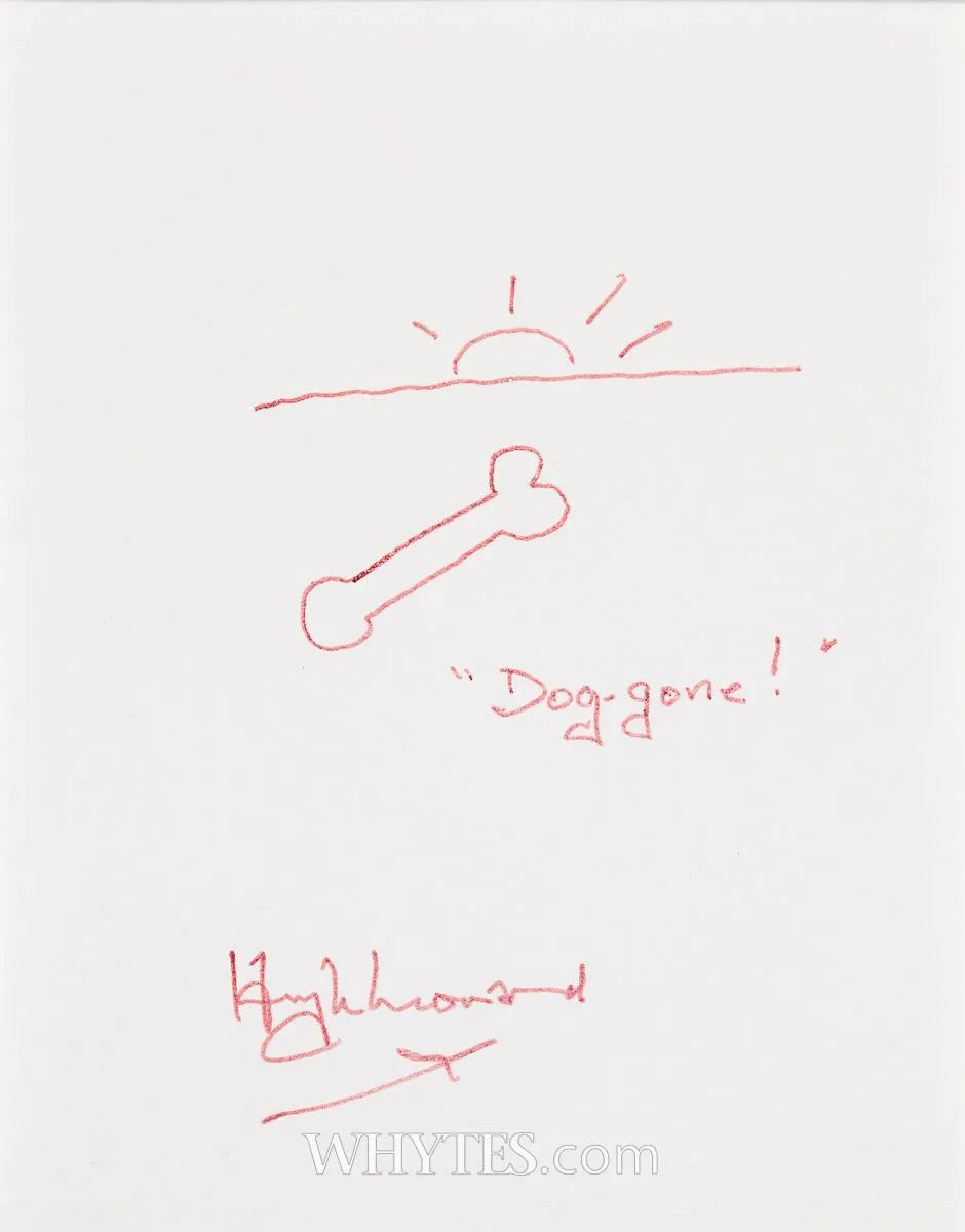 Hugh Leonard, DOG-GONE, felt tip pen