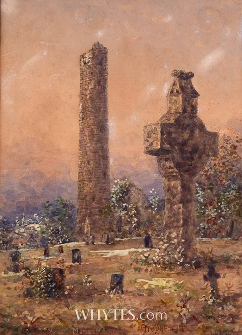 MONASTERBOICE, DROGHEDA by 19th Century Irish School, watercolour, offered Oct 2025