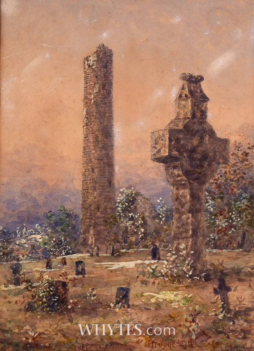 MONASTERBOICE, DROGHEDA by 19th Century Irish School, watercolour, offered Oct 2025