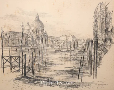Colin Gibson, CHURCH DE SANTA MARIA DELLA SALUTE, VENICE, pencil