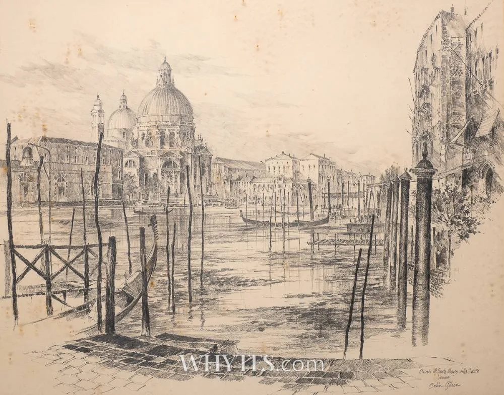 Colin Gibson, CHURCH DE SANTA MARIA DELLA SALUTE, VENICE, pencil