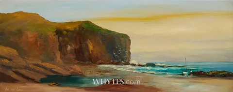 Val McGann, COASTAL SCENE, oil on board