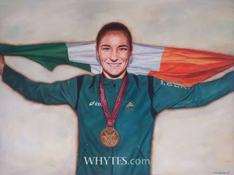 Mark Baker, PORTRAIT OF KATIE TAYLOR, print; (no. 1 from an edition of 100)