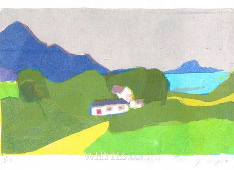 20th Century School, COASTAL SCENE WITH COTTAGES and COTTAGE BY THE SEA, 1991 (A PAIR), digital print; (2); (nos. 1 & 7 from an edition of 10); (both unframed)