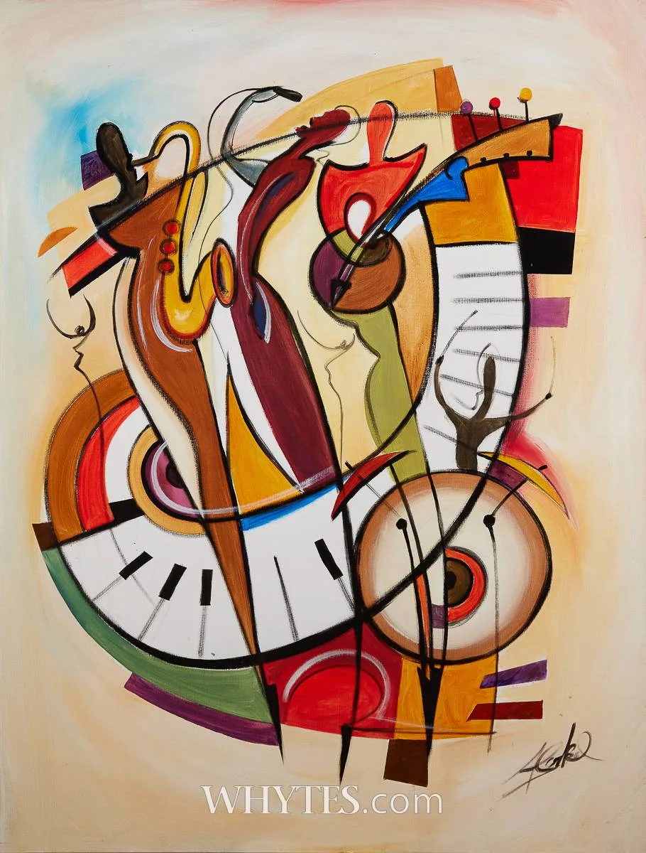 WILD PARTY by Alfred Alexander Gockel, oil on canvas; (unframed), sold Oct 2025