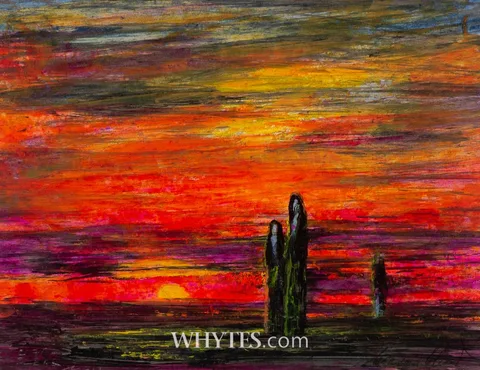 Ciaran Clear, SUNSET SCENE, crayon