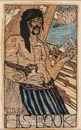 Jack Butler Yeats, PIRATE READING or A BOOKPLATE FOR A PIRATE
