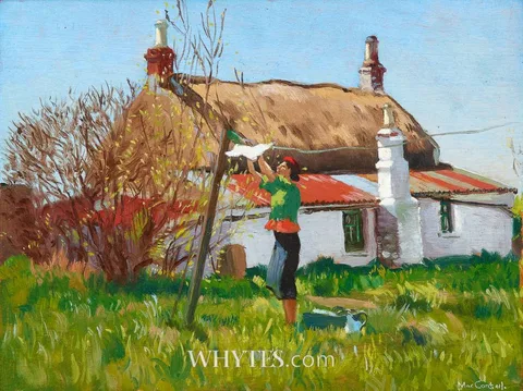Maurice MacGonigal, PORTMARNOCK SKETCH, 1942, oil on panel