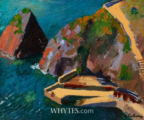 Seán O'Sullivan, DUNQUIN PIER, KERRY, oil on board