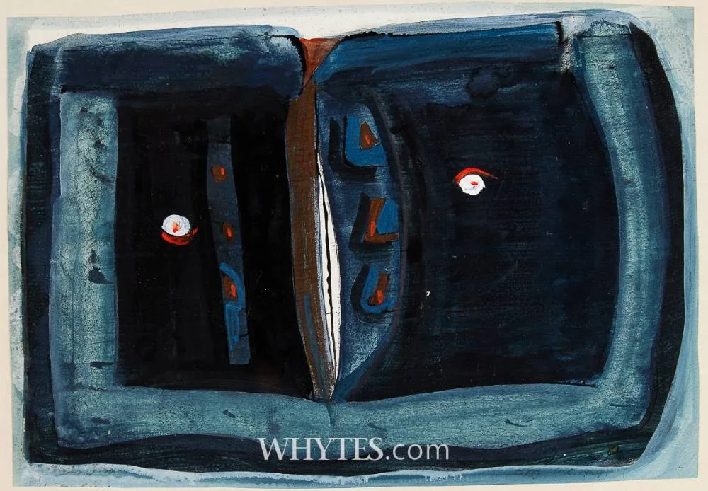 WINTER BIRD by Tony O'Malley, 1969, gouache and watercolour, sold Sep 2025