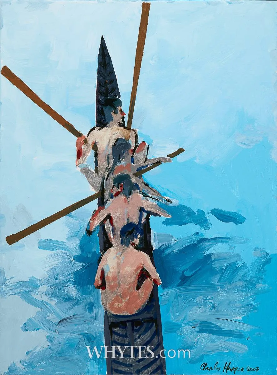 DELAYED RACE II by Charles Harper, 2007, acrylic on canvas, sold Sep 2025