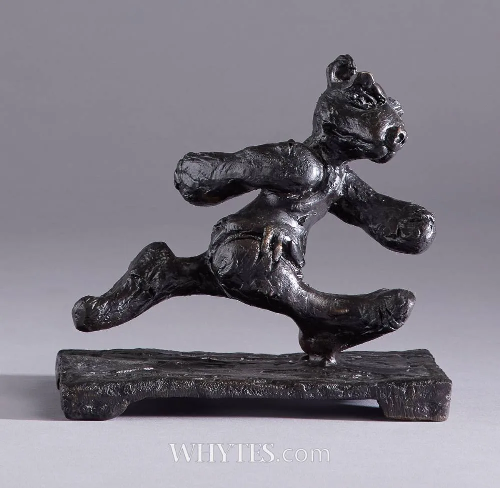 Patrick O'Reilly, RUNNING BEAR, 2019, bronze; (no. 19 from an edition of 39)