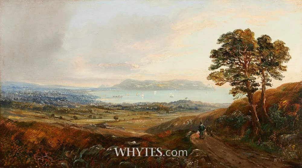 William McEvoy, A VIEW OF DUBLIN FROM TICKNOCK, oil on canvas