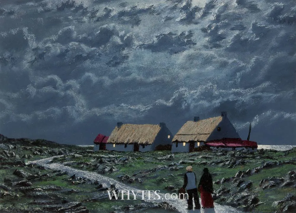THE ROAD HOME by Ciaran Clear, oil on board, sold Sep 2025