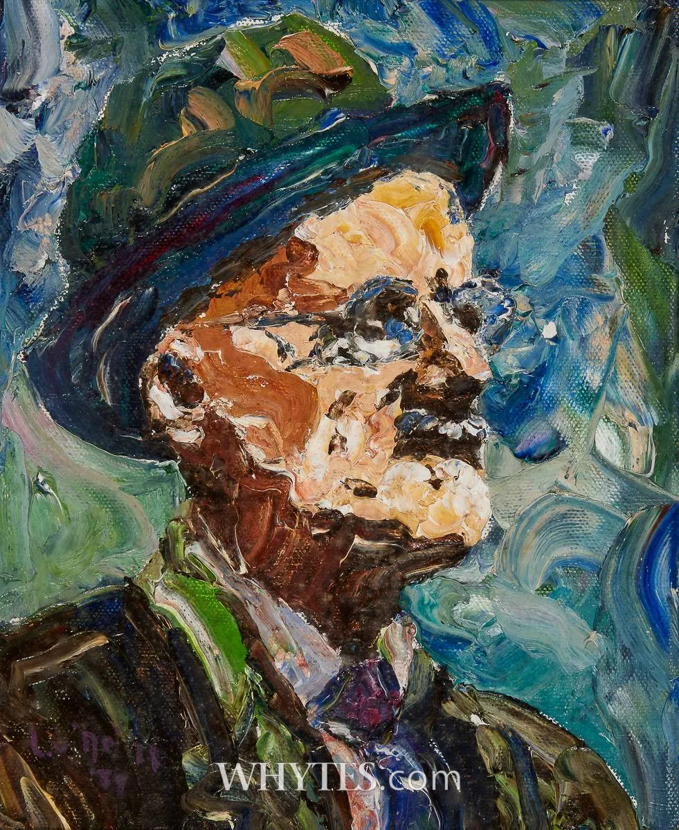 JAMES JOYCE by Liam O'Neill, 1989, oil on canvas, sold Sep 2025