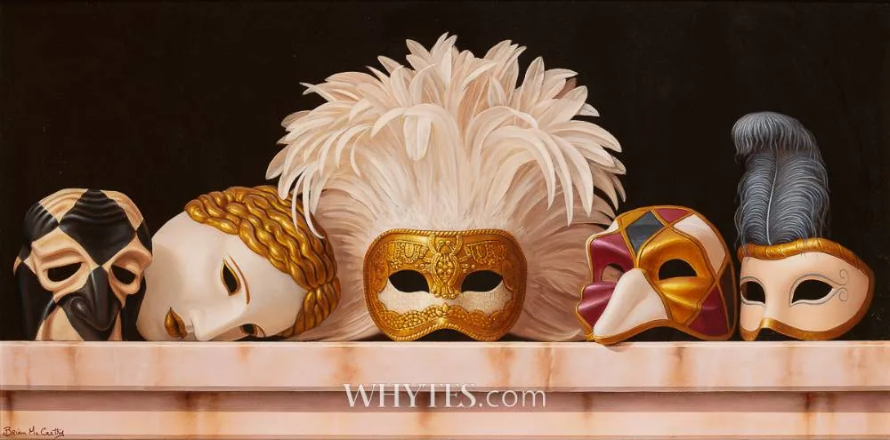 MASQUERADE by Brian McCarthy, 2003, oil on canvas, sold Sep 2025