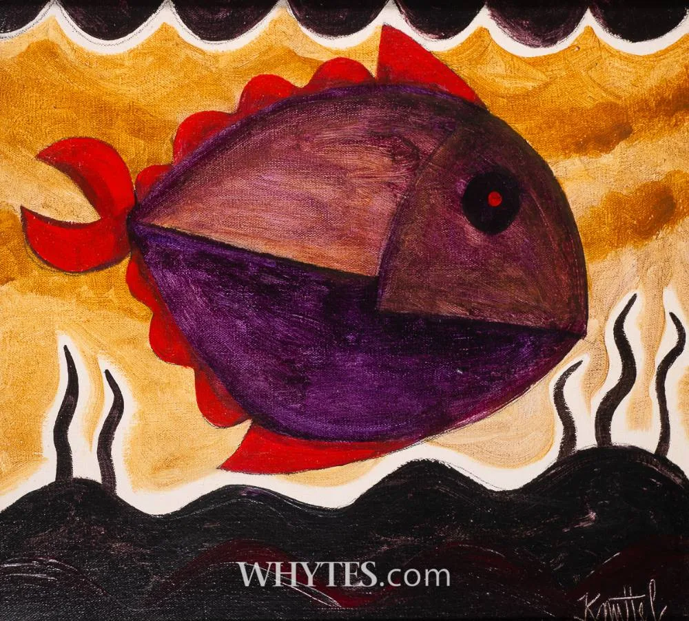 FISH by Graham Knuttel, oil on canvas, sold Jun 2025
