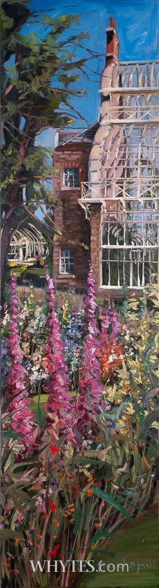 Gerard Byrne [painter], BOTANICAL GARDENS, DUBLIN, oil on canvas; (unframed)