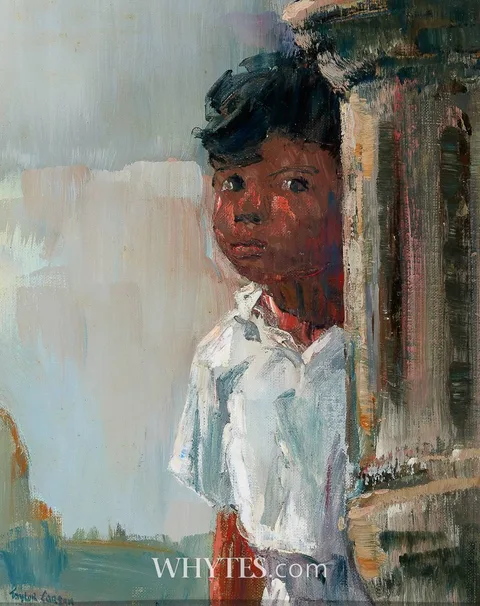 Robert Taylor Carson, HIDE AND SEEK, 1979, oil on canvas board