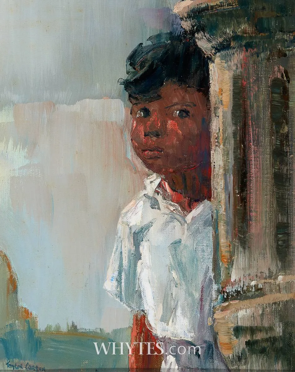 HIDE AND SEEK by Robert Taylor Carson, 1979, oil on canvas board, offered Jun 2025