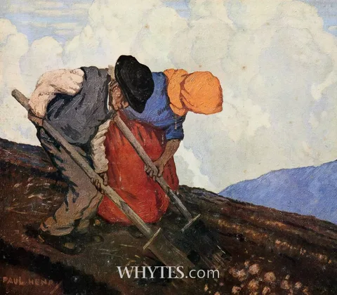 Paul Henry, THE POTATO DIGGERS, photolithograph print
