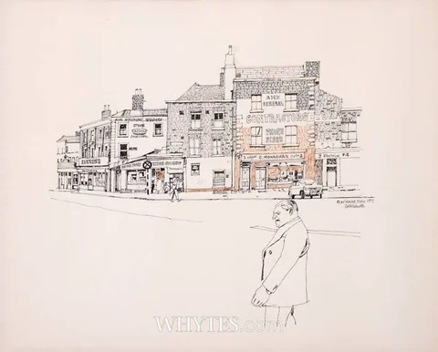 Jack Cudworth, CHARLEMONT PLACE, 1971, watercolour and pen