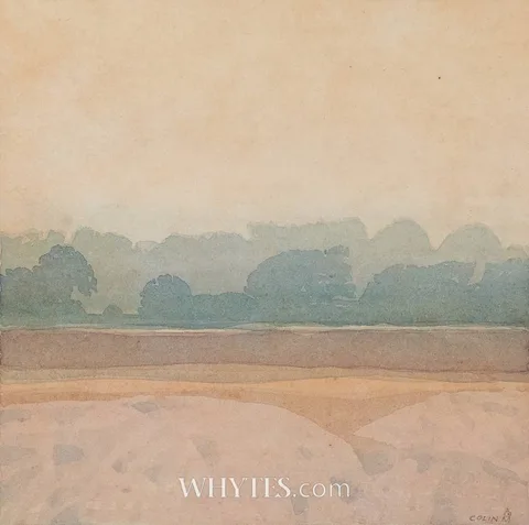 Colin Middleton, SEPTEMBER MORNING: CASTLE ARCHDALE, COUNTY FERMANAGH, 1971, watercolour