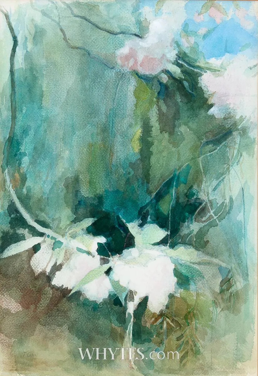 FLOWER STUDY by Tom Carr, watercolour, sold Jun 2025